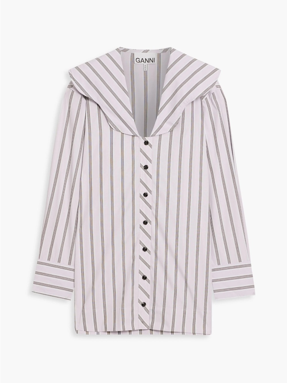 Ganni stripped cotton shirt